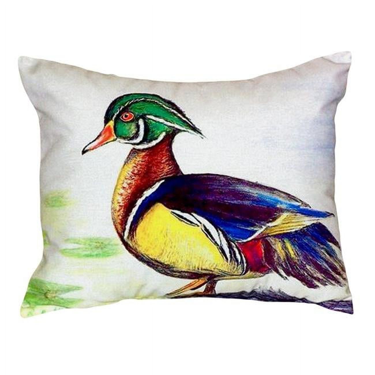 16 x 20 in. Male Wood Duck Script No Cord Pillow