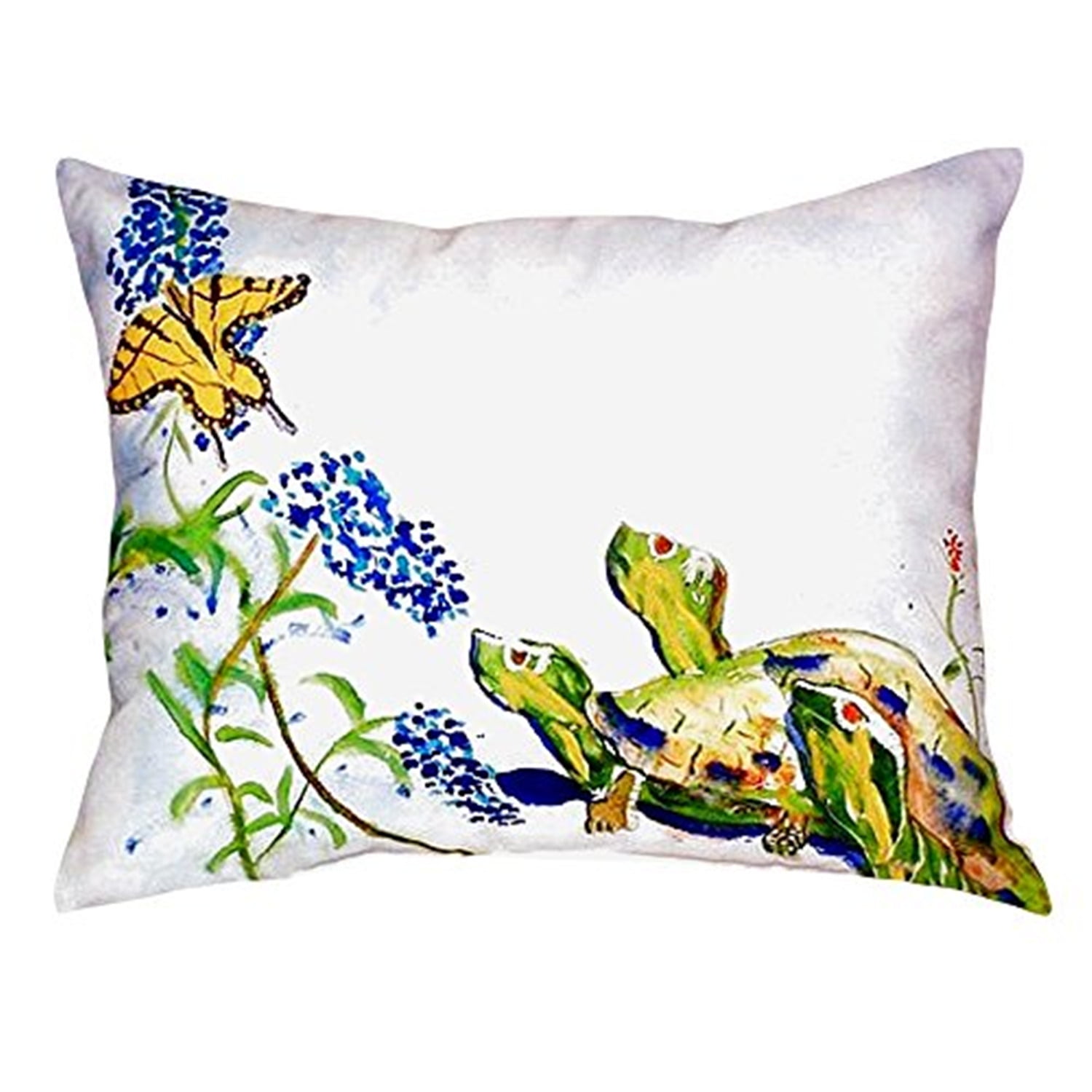 16 x 20 in. Turtles & Butterfly No Cord Pillow