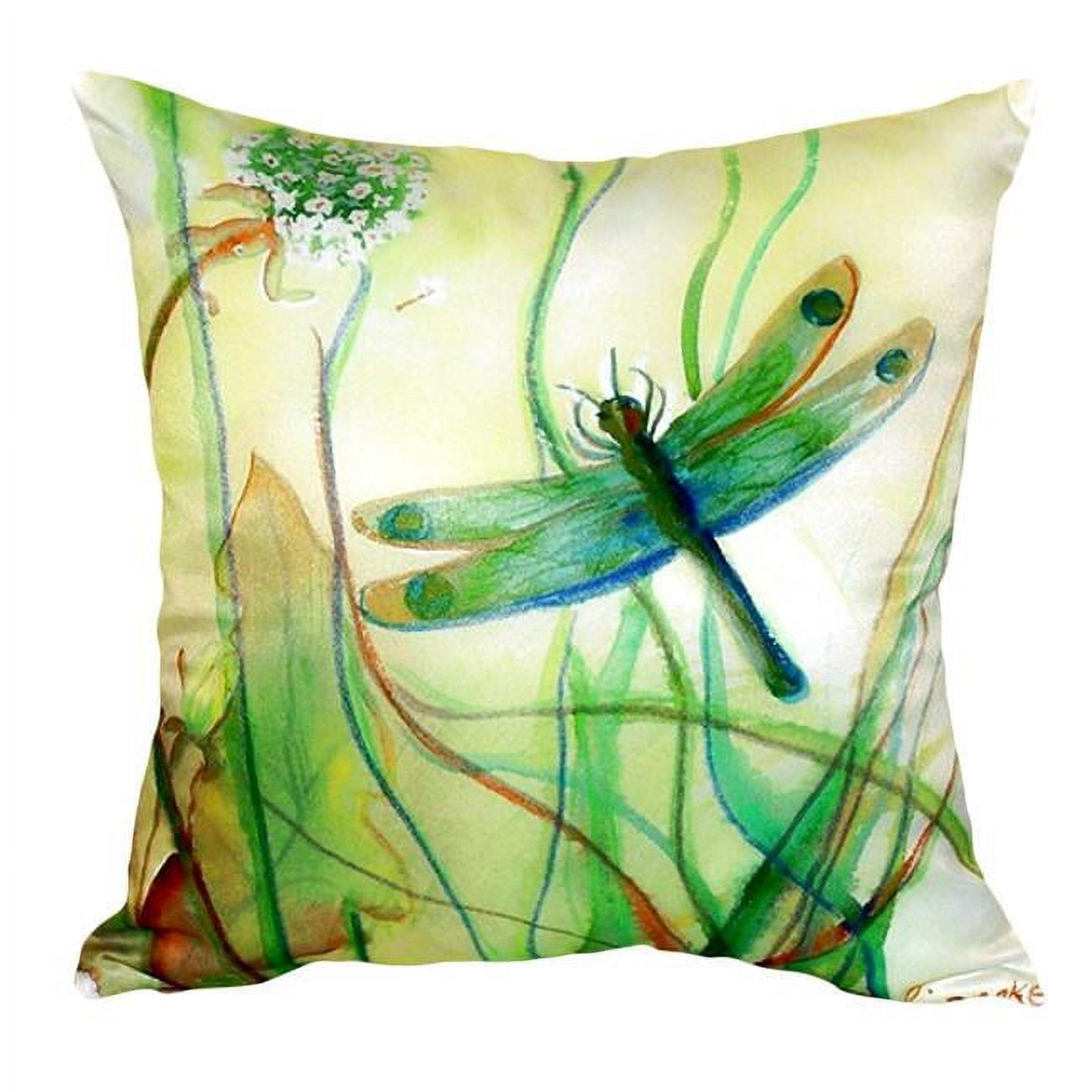 18 x 18 in. Betsys Dragonfly No Cord Pillow