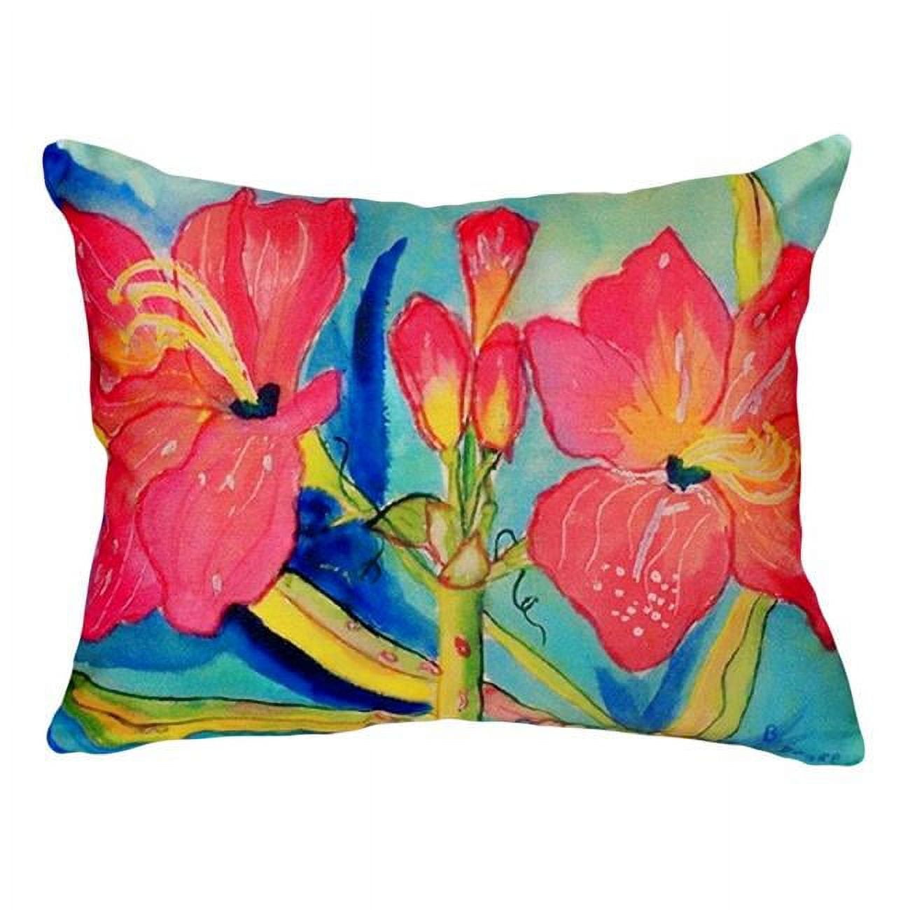 16 x 20 in. Pink Amaryllis No Cord Pillow