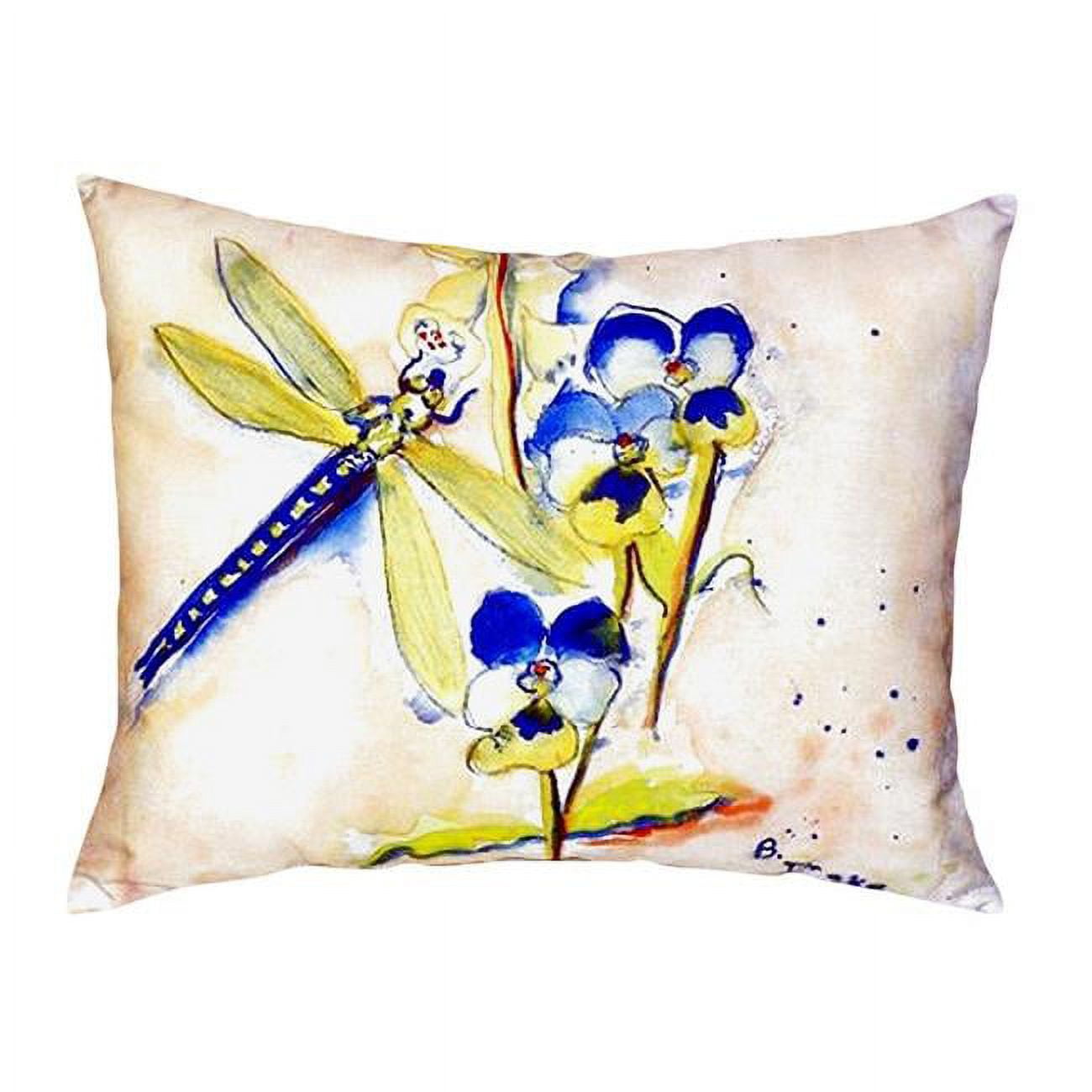 16 x 20 in. Blue Dragonfly No Cord Pillow