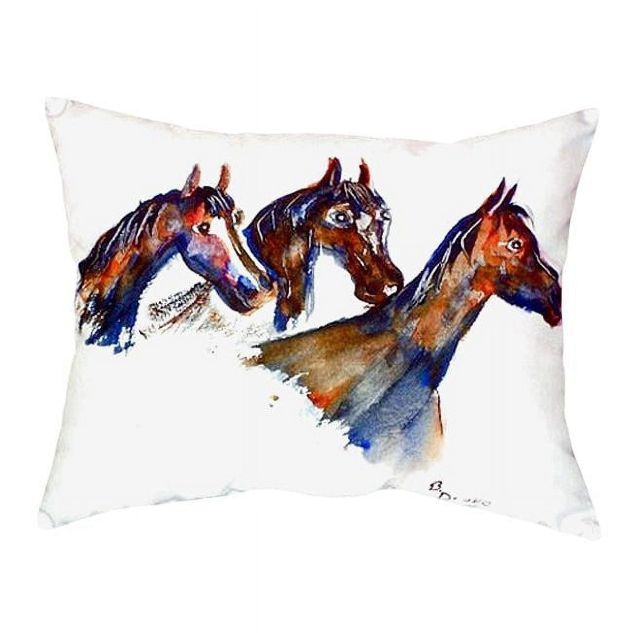 16 x 20 in. Three Horses No Cord Pillow