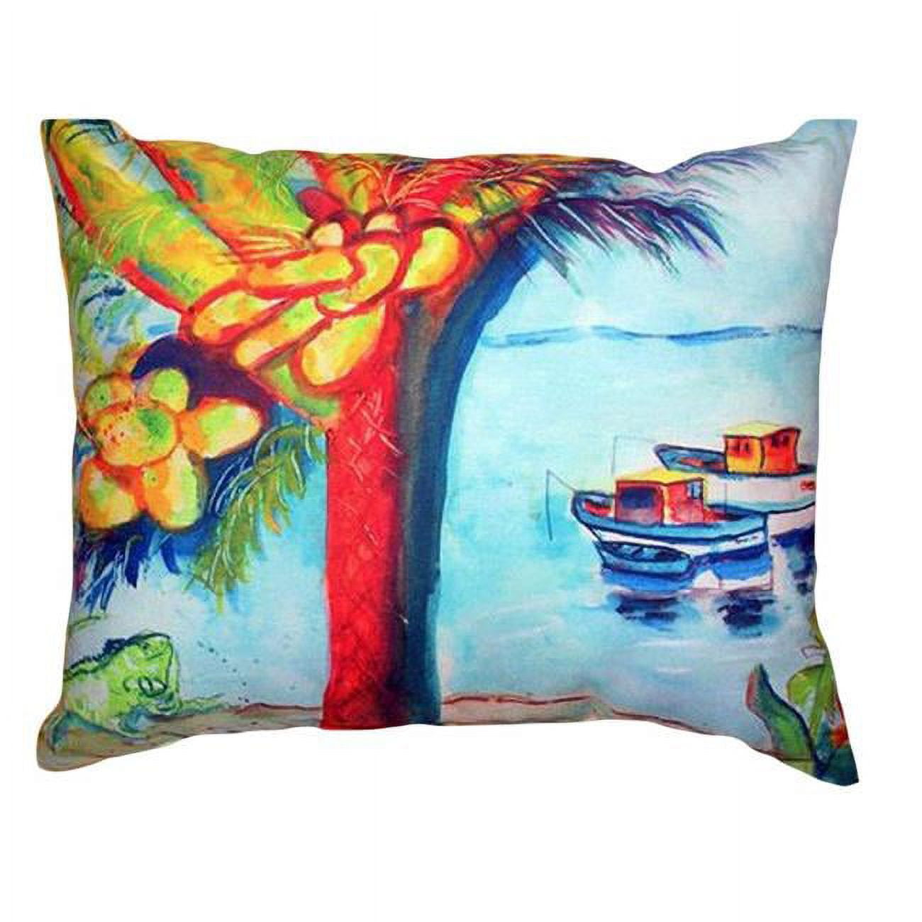 18 x 18 in. Cocoa Nuts & Boats No Cord Pillow