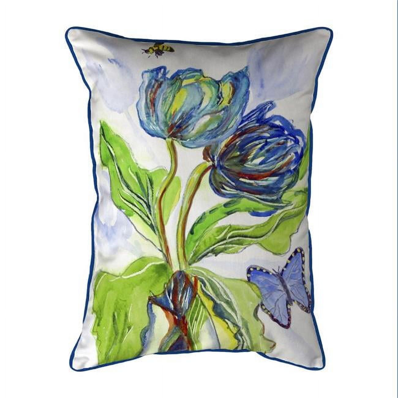 20 x 24 in. Tulips & Morpho Extra Large Zippered Pillow