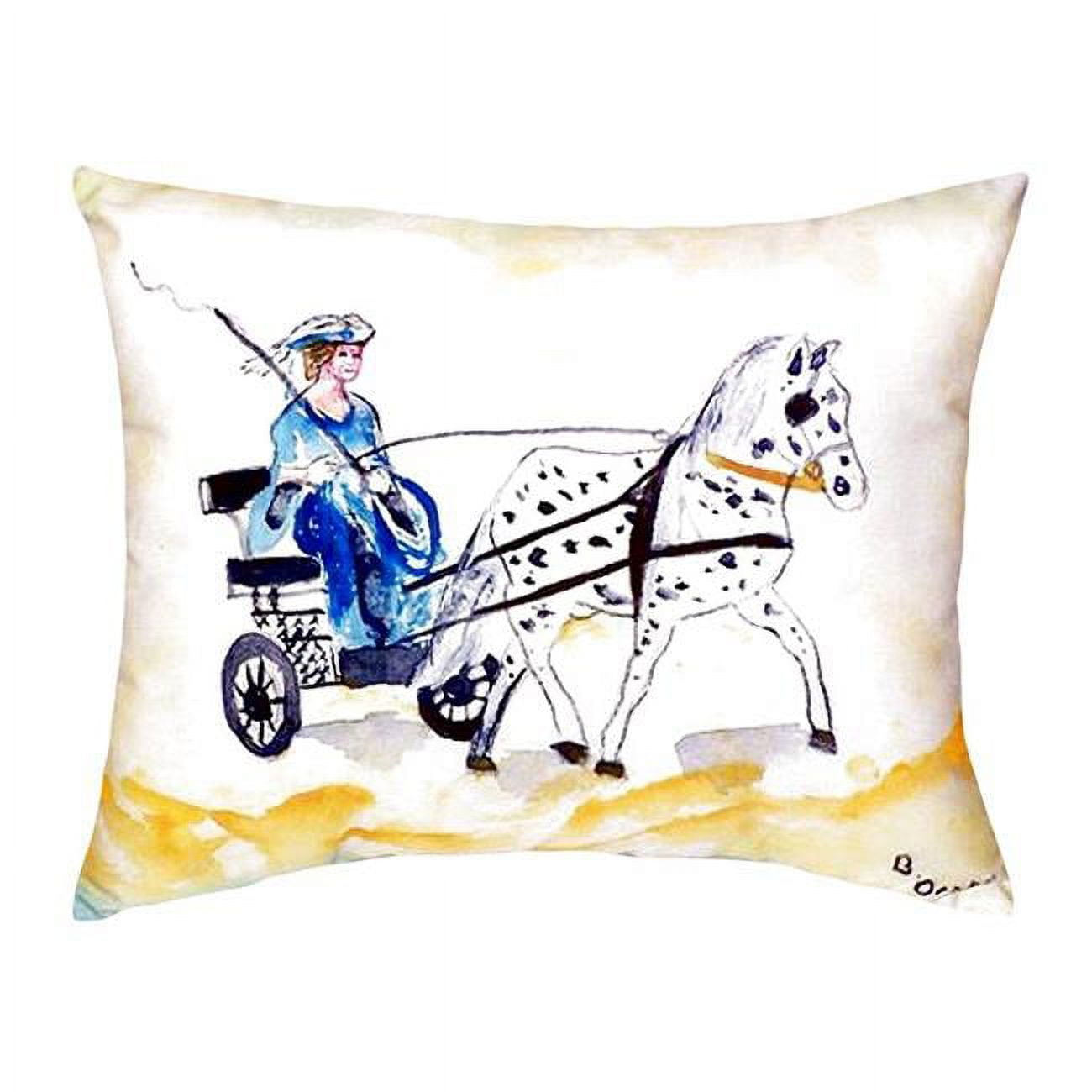 NC516 16 x 20 in. Carriage & Horse No Cord Pillow -  Betsy Drake