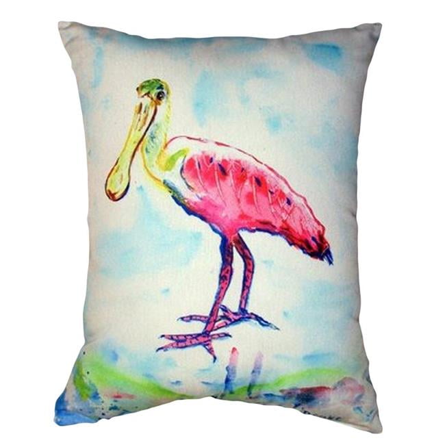 16 x 20 in. Betsys Pink Spoonbill No Cord Pillow