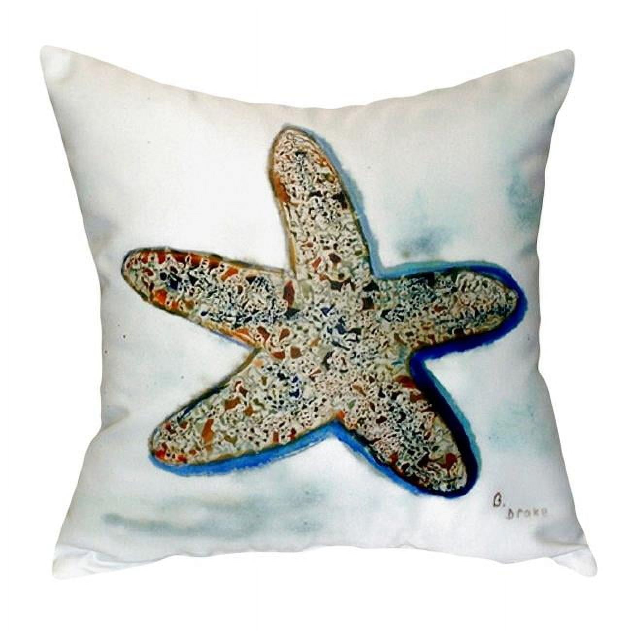 18 x 18 in. Betsys Starfish No Cord Pillow
