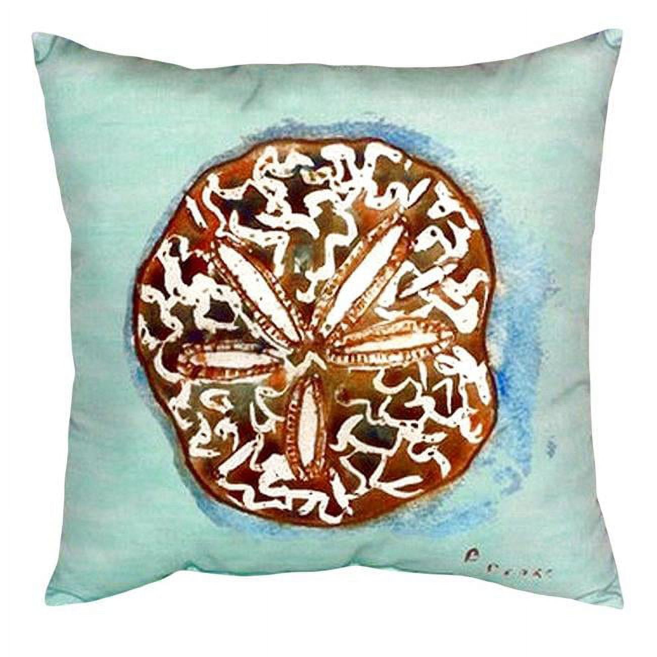 18 x 18 in. Sand Dollar Teal No Cord Pillow