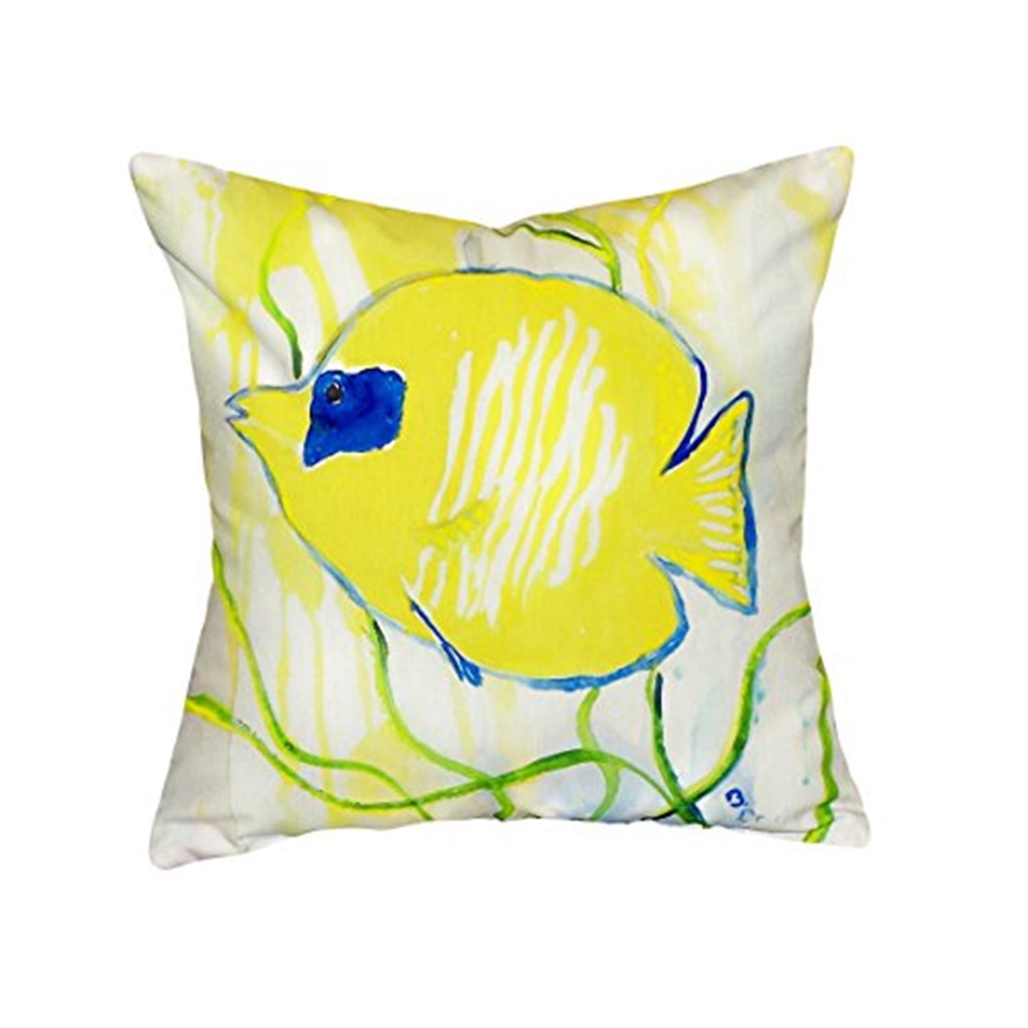 18 x 18 in. Yellow Tang No Cord Pillow