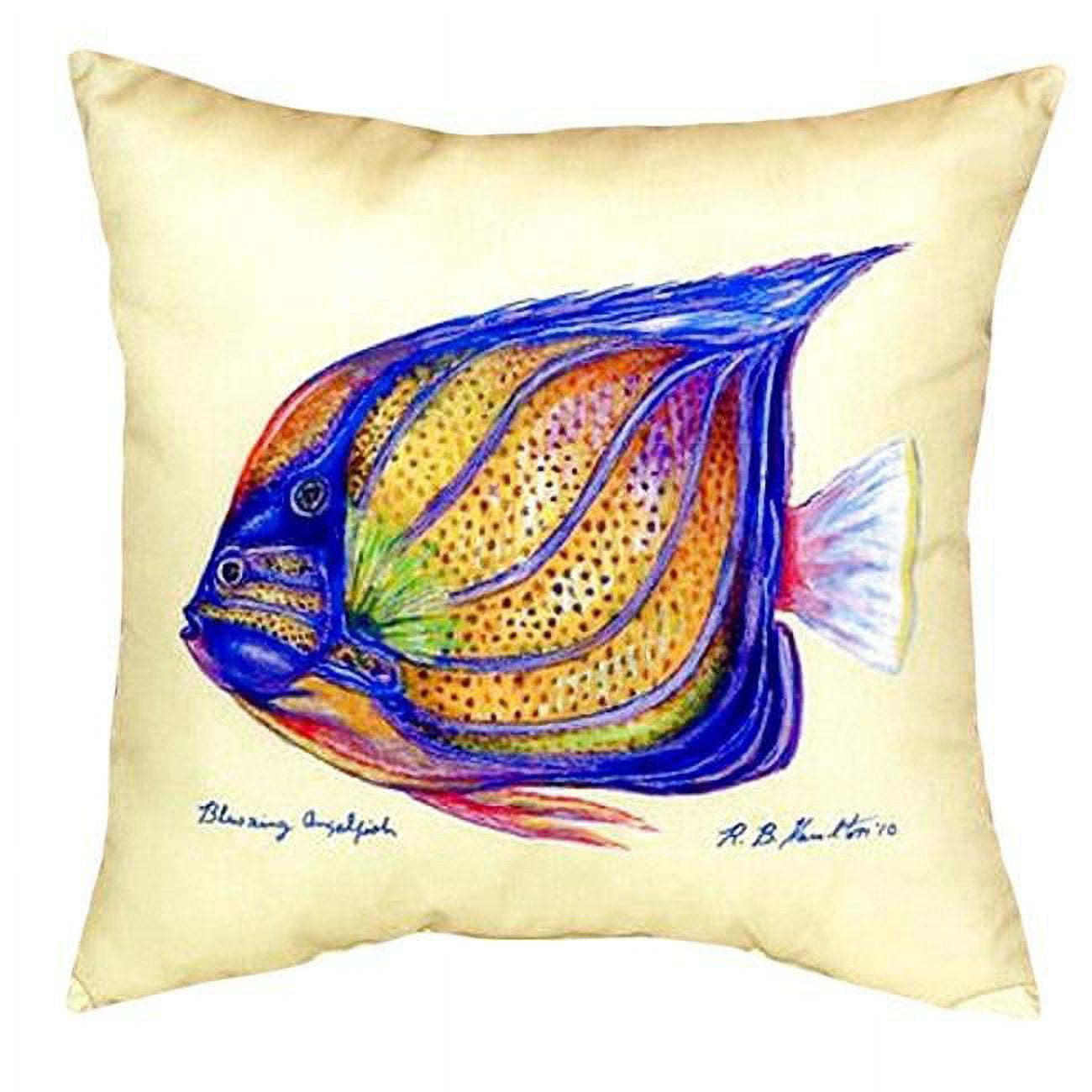 18 x 18 in. Sailfin Tang - Yellow No Cord Pillow