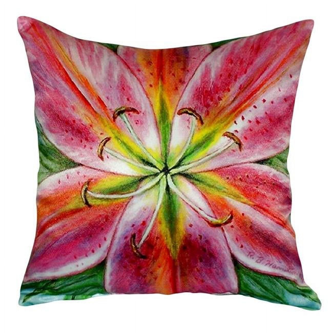 18 x 18 in. Pink Lily No Cord Pillow