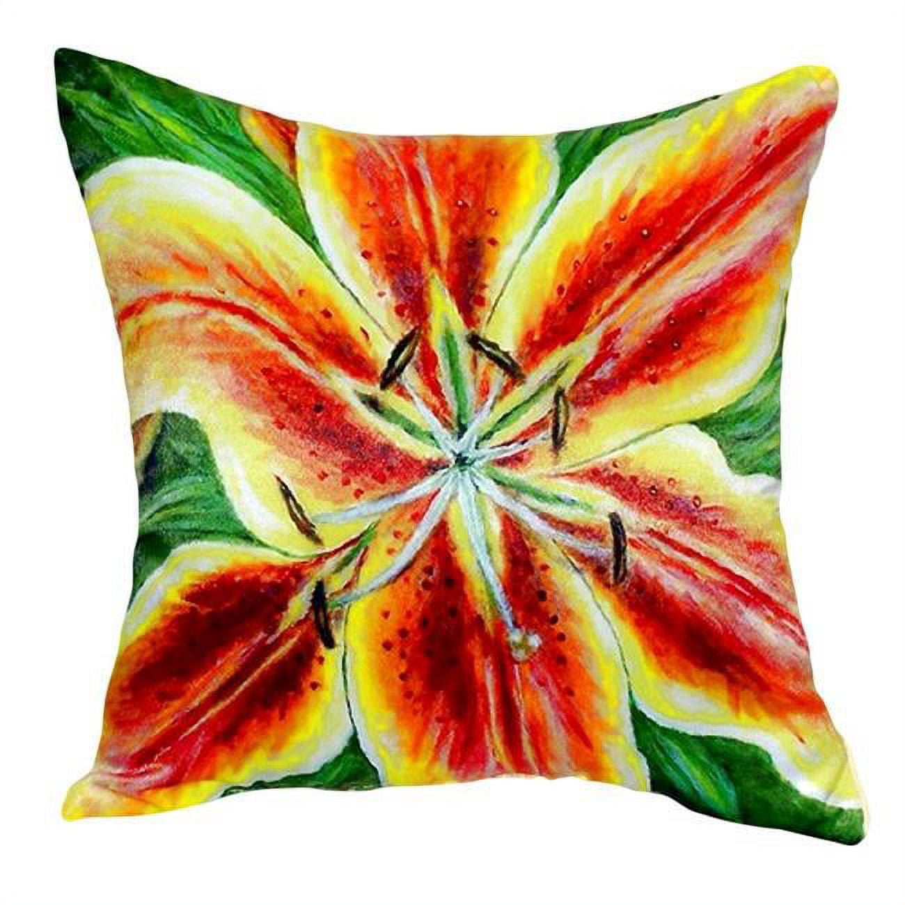 18 x 18 in. Yellow Lily No Cord Pillow
