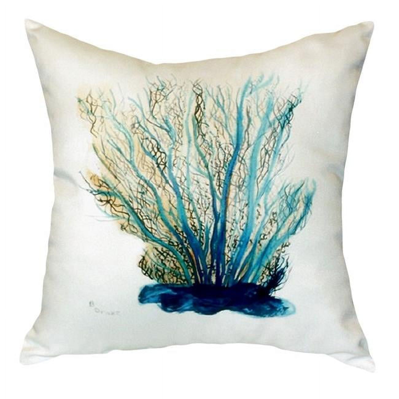 18 x 18 in. Blue Coral No Cord Pillow