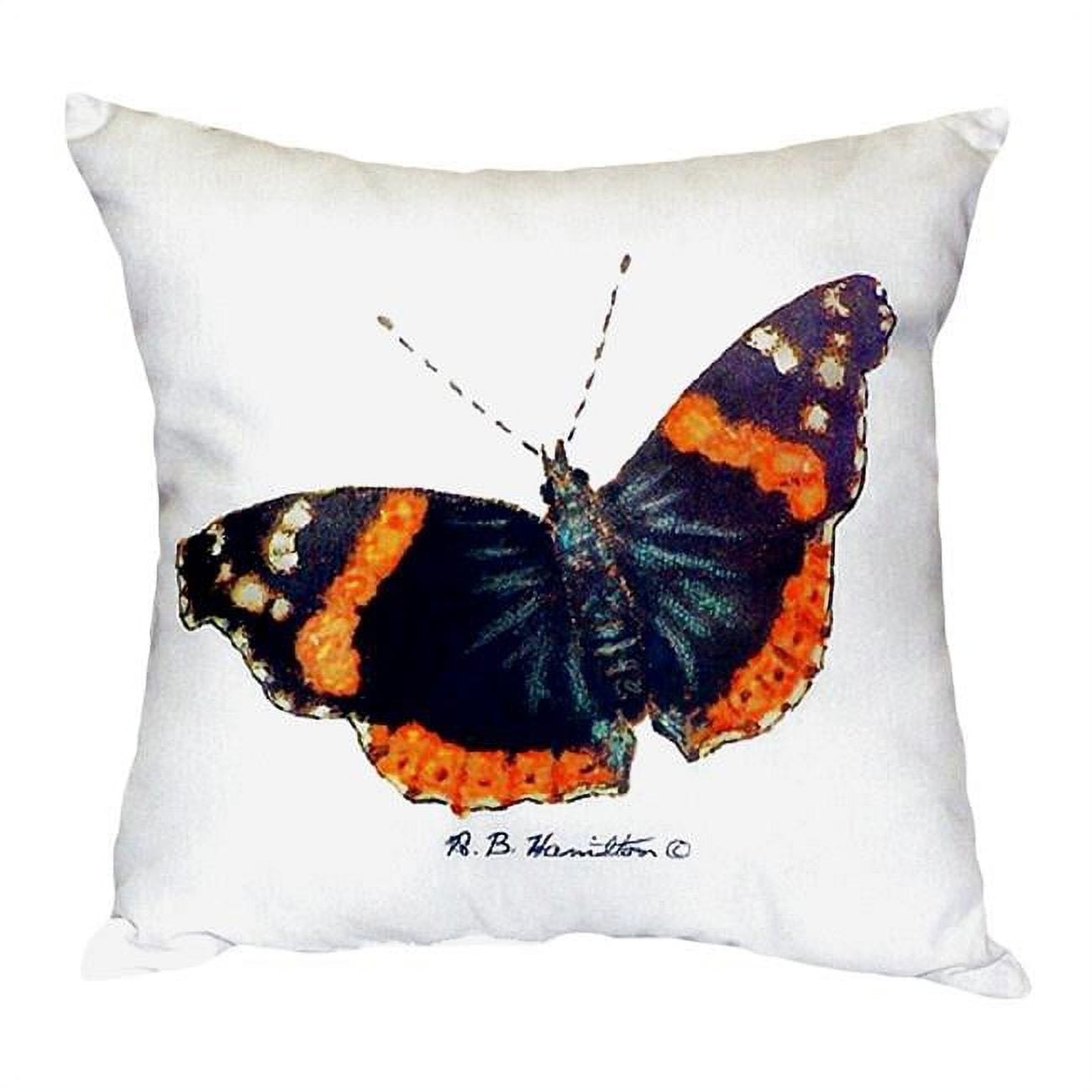 18 x 18 in. Red Admiral Butterfly No Cord Pillow