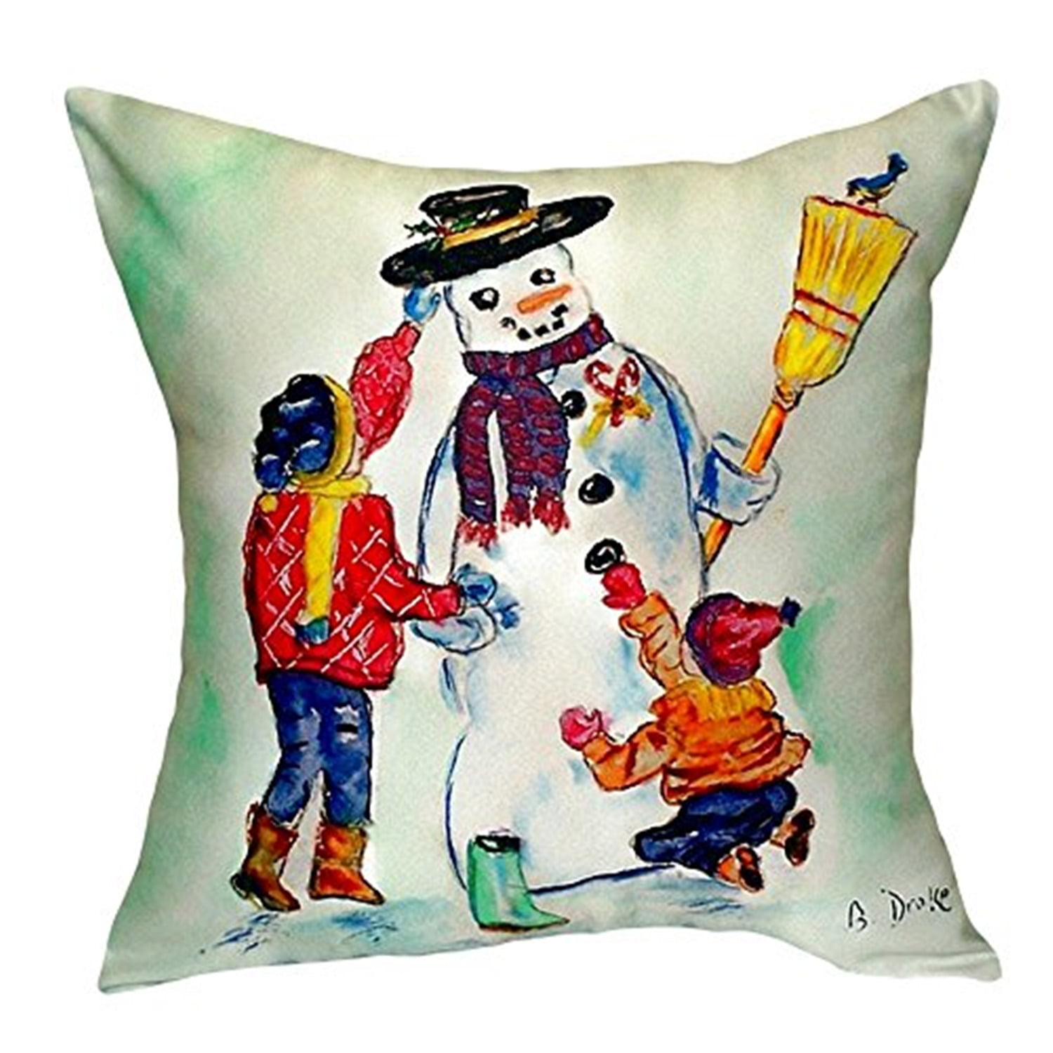 18 x 18 in. Snowman No Cord Pillow