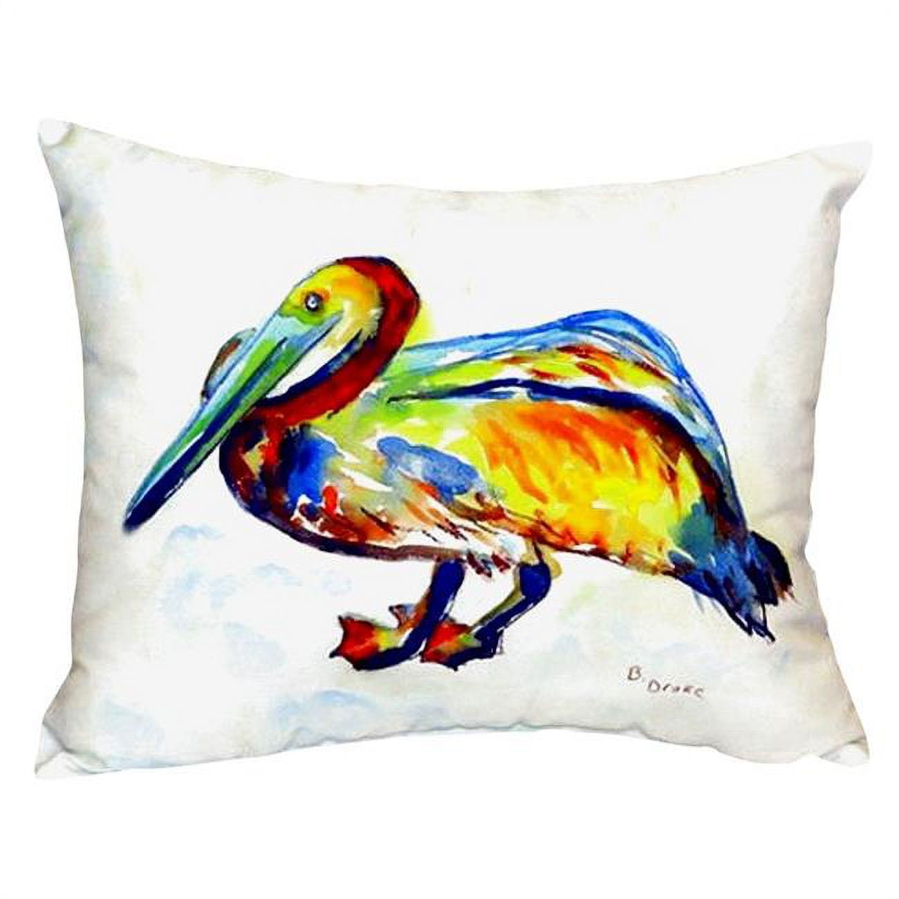 16 x 20 in. Gertrude Pelican No Cord Pillow