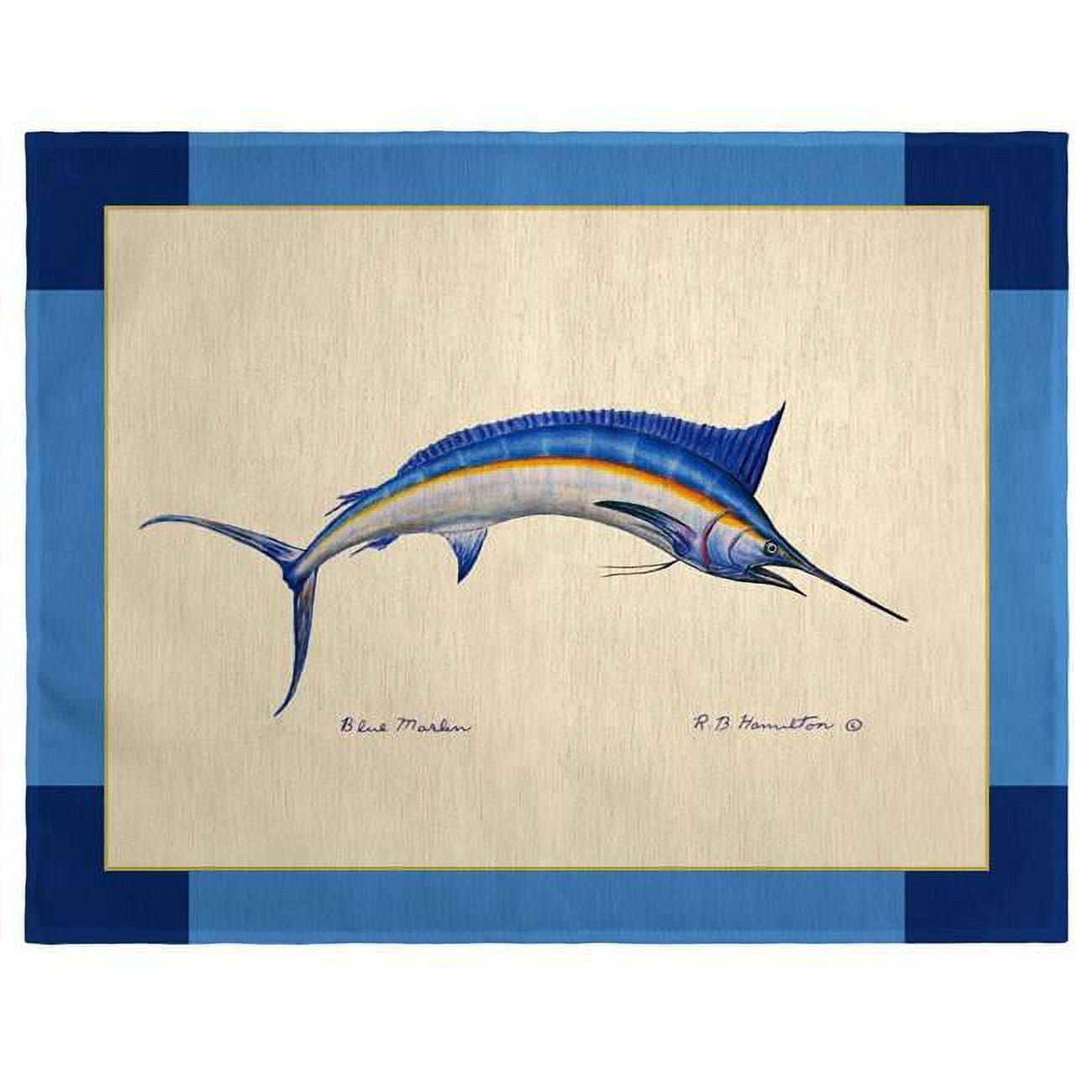 Picture of Betsy Drake PM015 Blue Marlin Place Mat - Set of 4