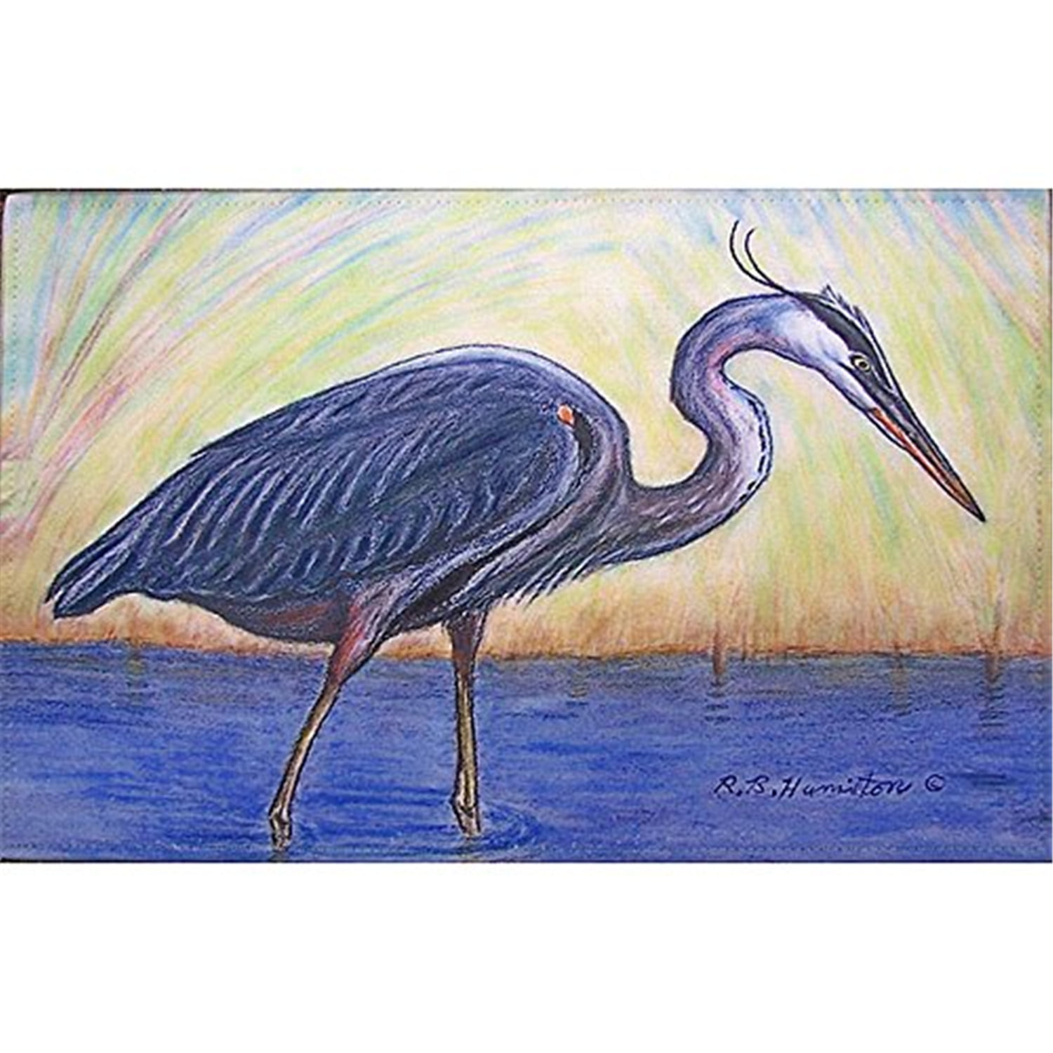 Picture of Betsy Drake PM027 Great Blue Heron Place Mat - Set of 4