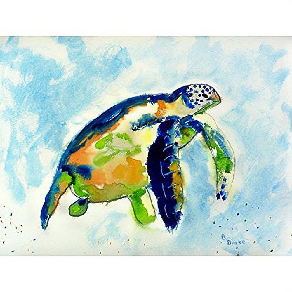 Picture of Betsy Drake PM134 Blue Sea Turtle Place Mat - Set of 4