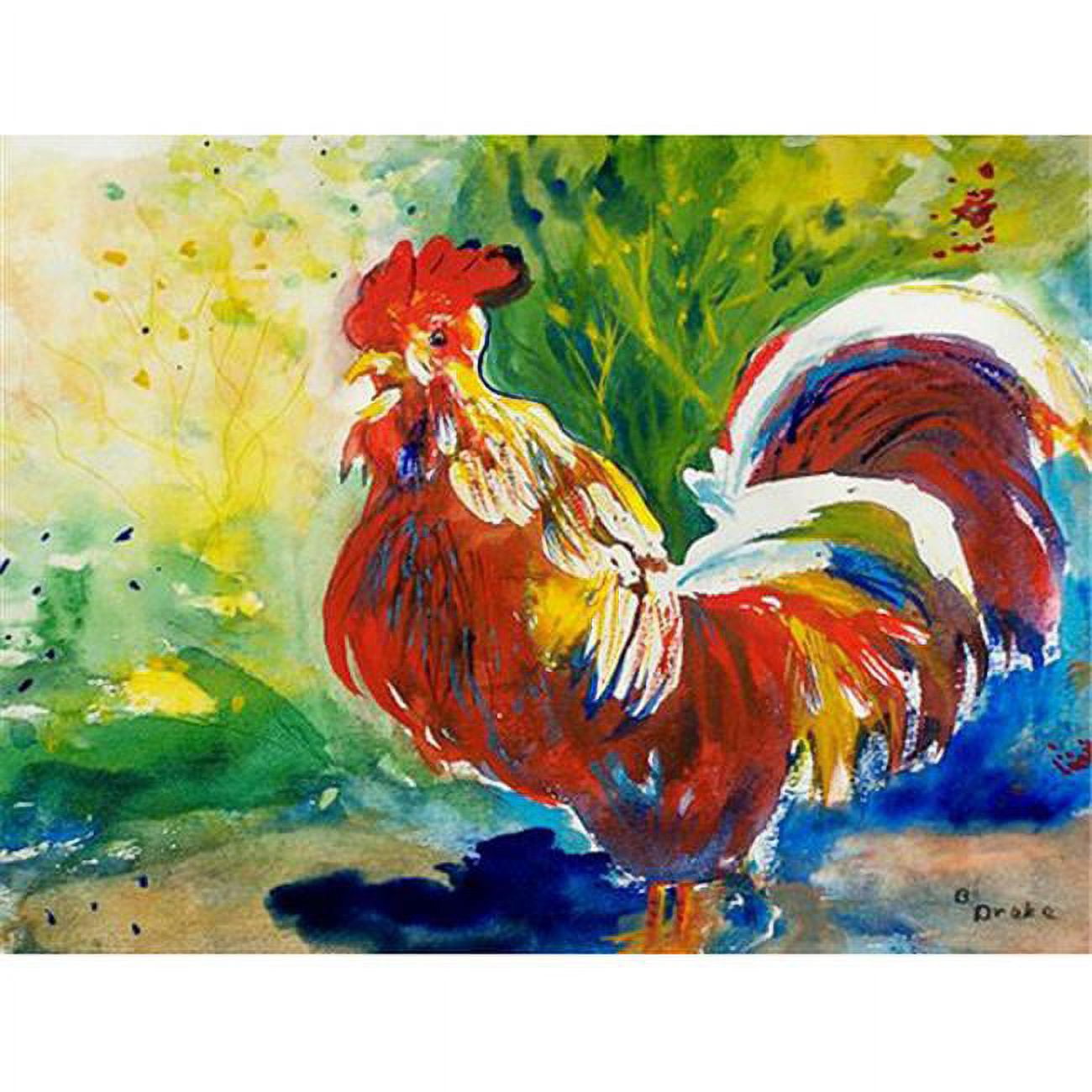 Picture of Betsy Drake PM144 Red Rooster Place Mat - Set of 4