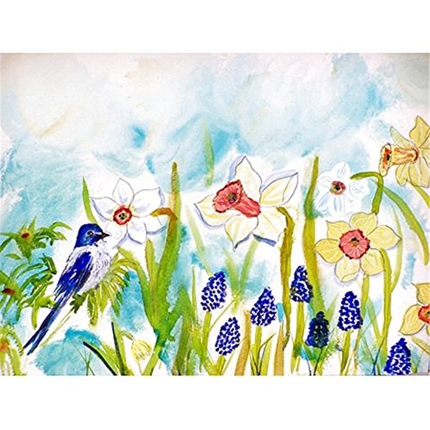 Picture of Betsy Drake PM167 Bird & Daffodil Place Mat - Set of 4