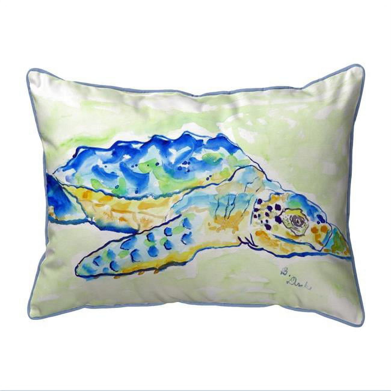 11 x 14 in. Loggerhead Turtle Small Outdoor & Indoor Pillow