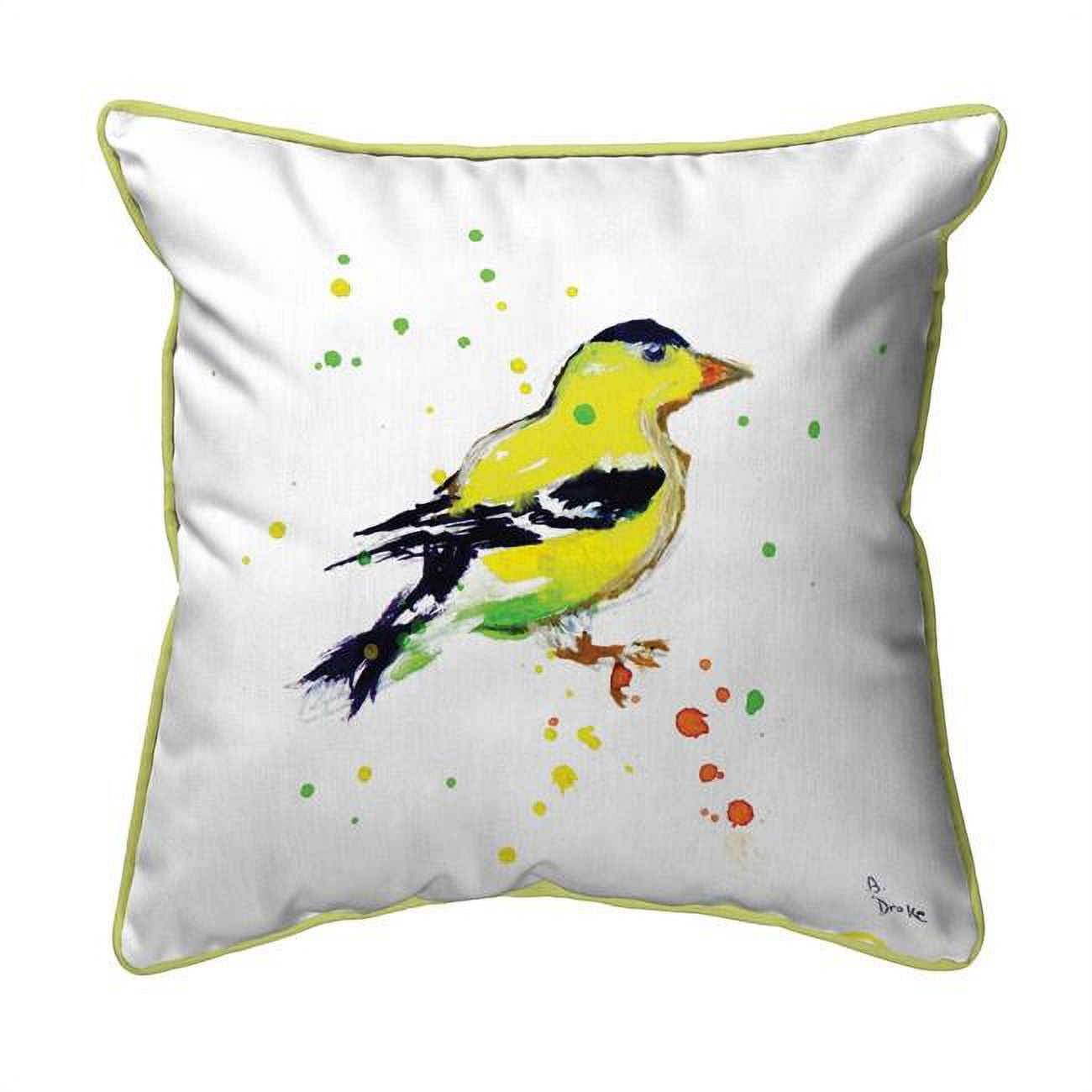 22 x 22 in. Betsys Goldfinch Extra Large Pillow