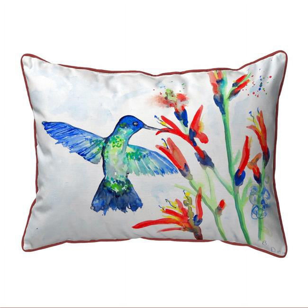 20 x 24 in. Hummingbird & Fire Plant Extra Large Pillow