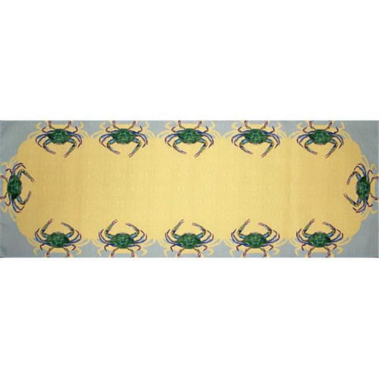 Picture of Betsy Drake RN004 13 x 36 in. Blue Crab Table Runner