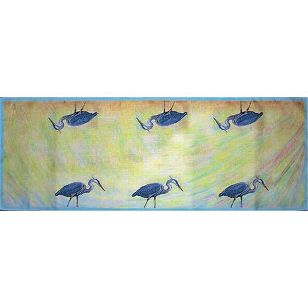 Picture of Betsy Drake RN027 13 x 36 in. Blue Heron Table Runner