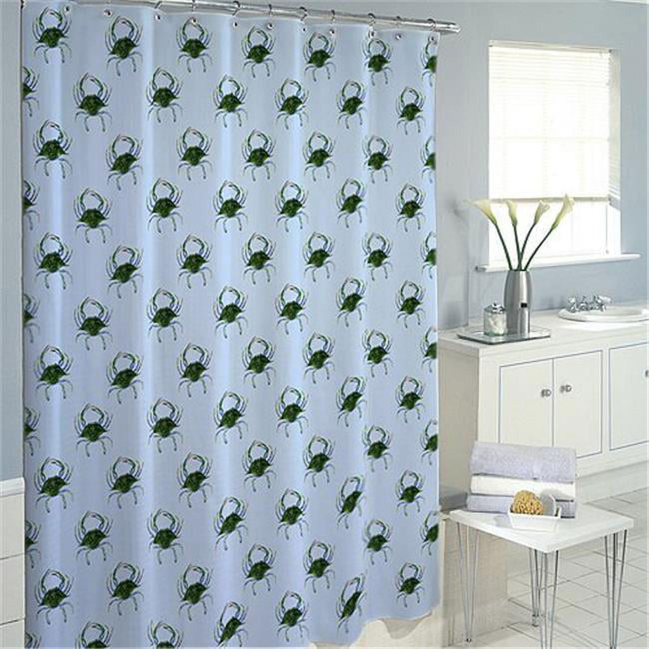 Picture of Betsy Drake SH004 Female Blue Crab Shower Curtain
