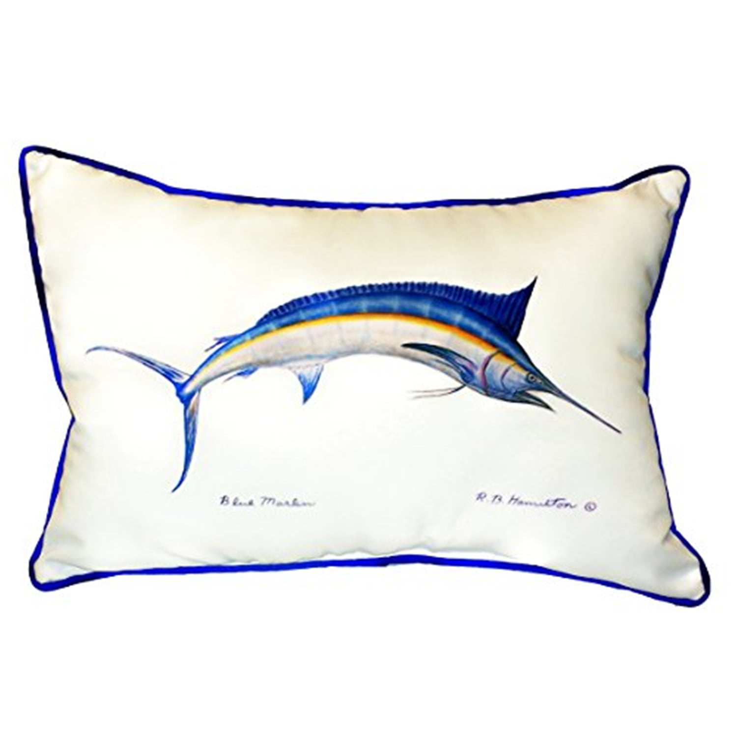 11 x 14 in. Blue Marlin Small Indoor & Outdoor Pillow