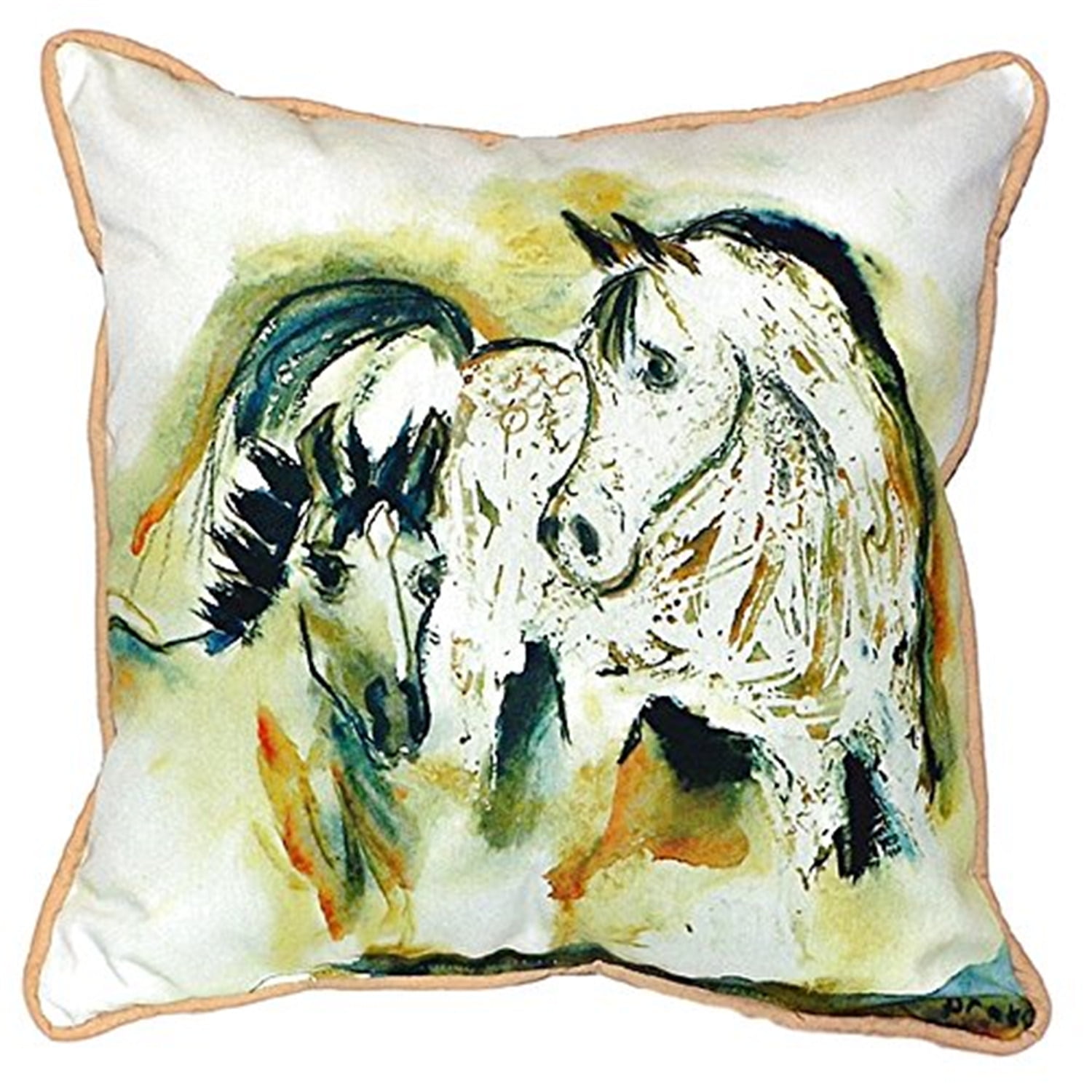 12 x 12 in. Mare & Colt Small Indoor & Outdoor Pillow