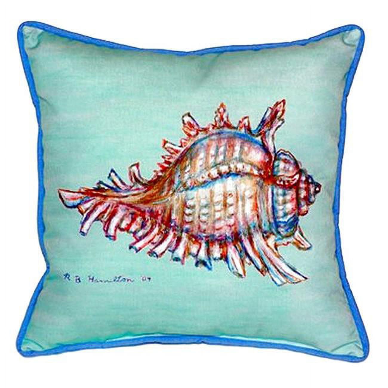 12 x 12 in. Conch Teal Small Indoor & Outdoor Pillow