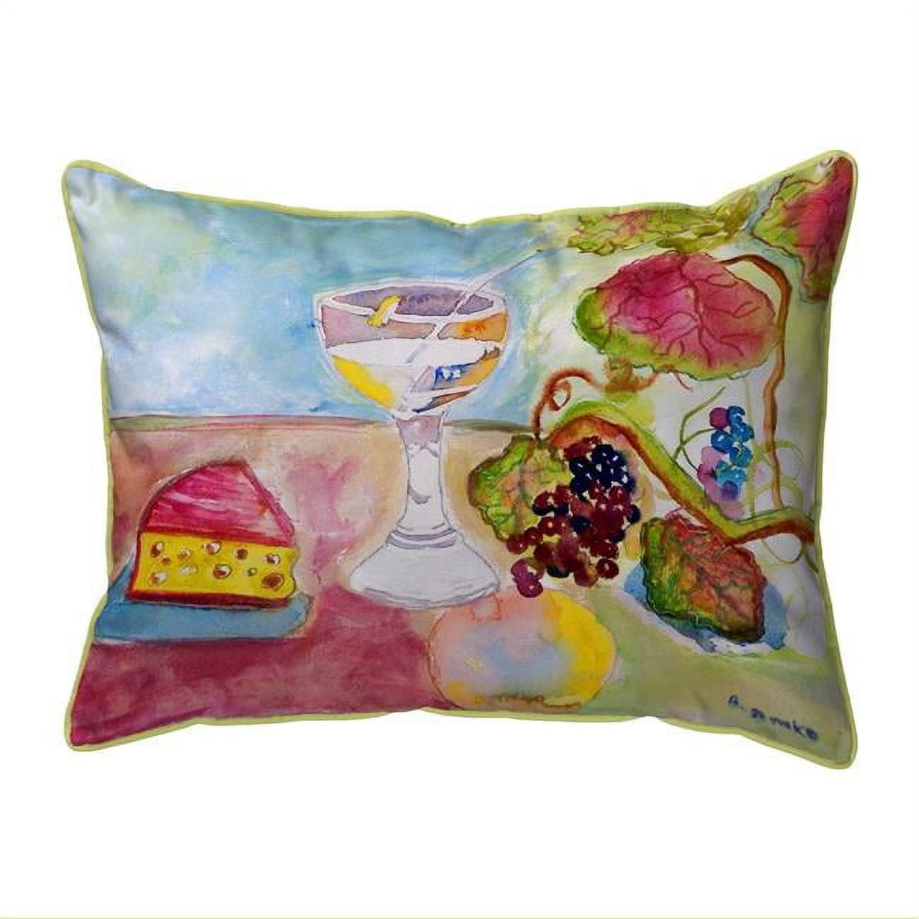 11 x 14 in. Wine & Cheese Small Indoor & Outdoor Pillow