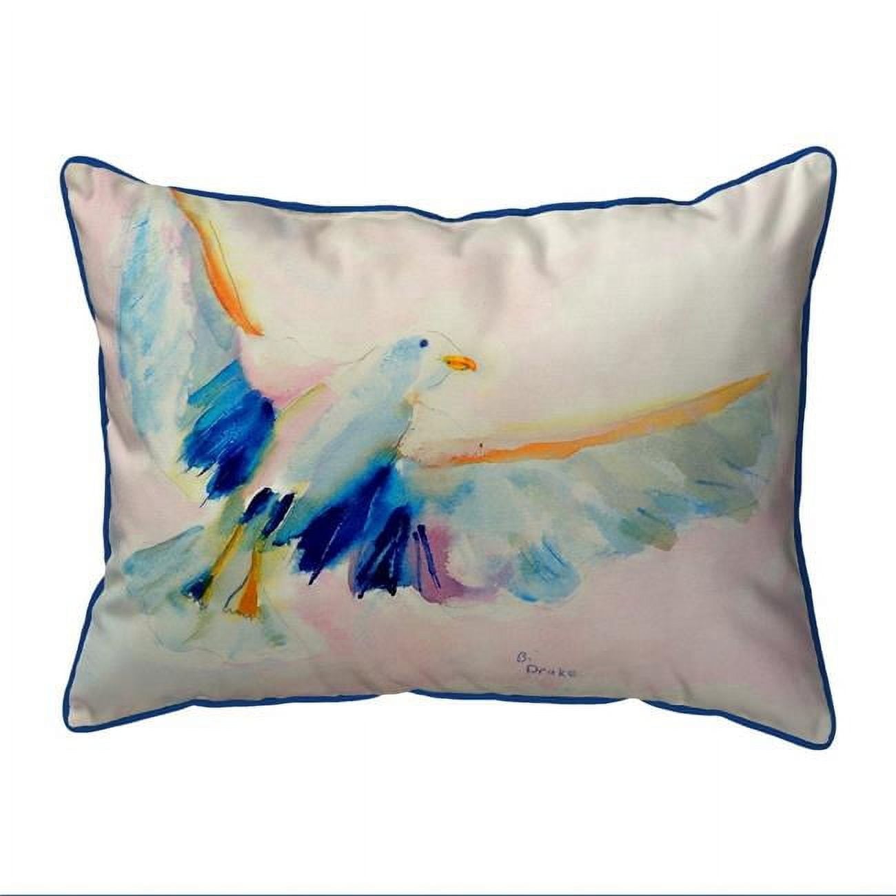 11 x 14 in. Flying Gull Small Indoor & Outdoor Pillow