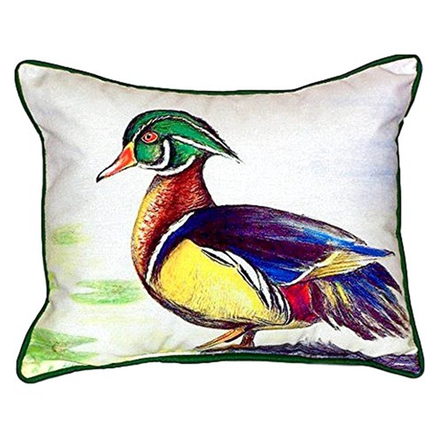 11 x 14 in. Male Wood Duck Script Small Indoor & Outdoor Pillow