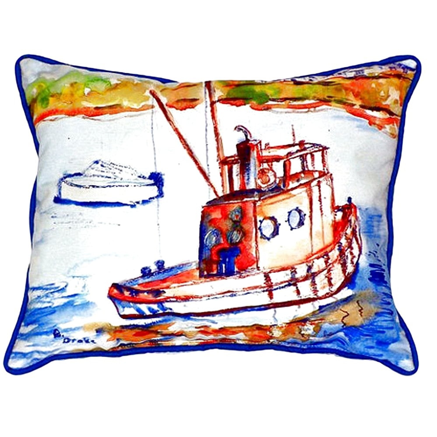 11 x 14 in. Rusty Boat Small Indoor & Outdoor Pillow