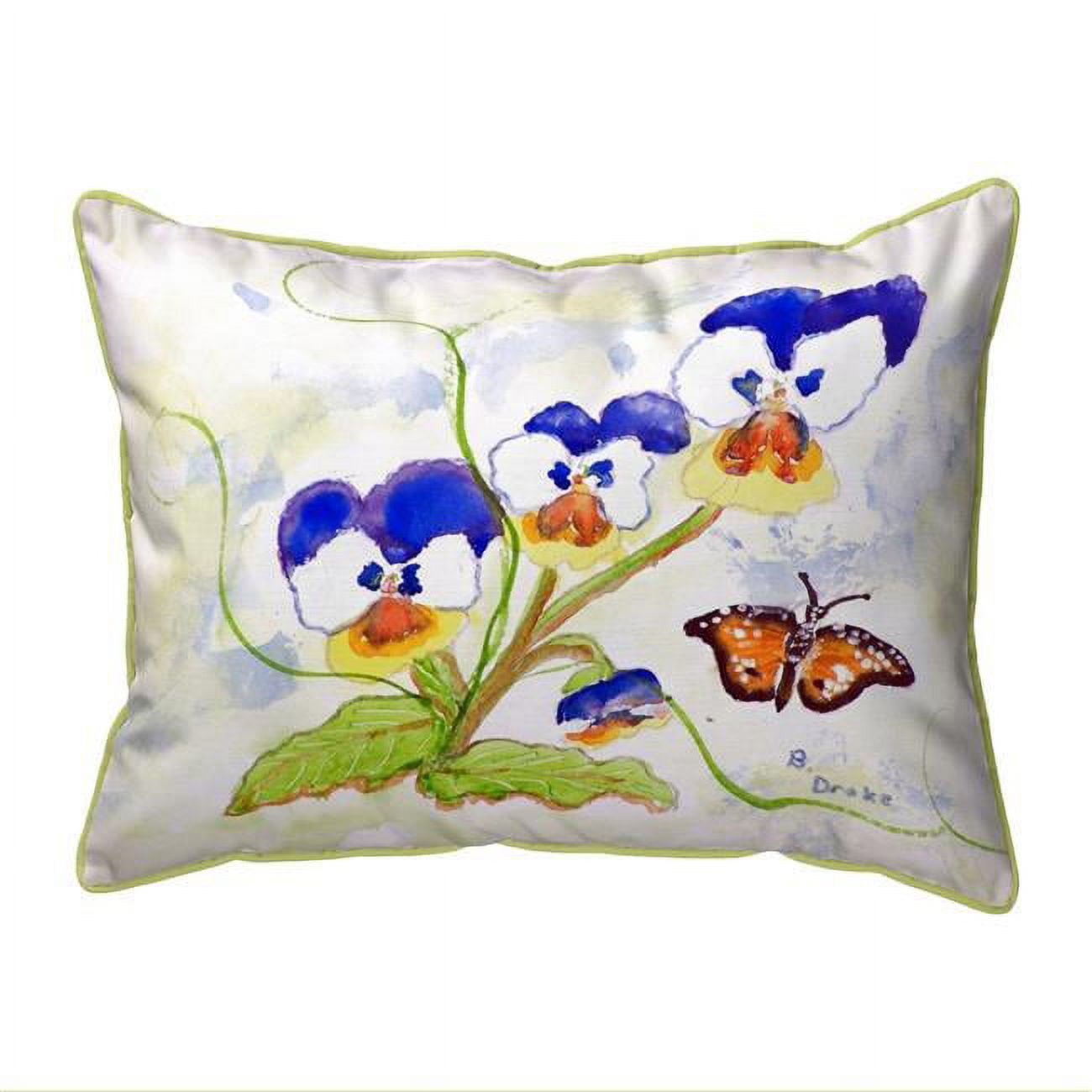 11 x 14 in. Pansies Small Indoor & Outdoor Pillow