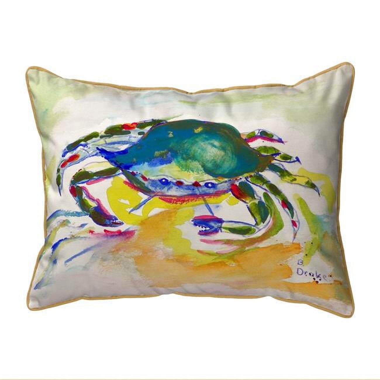 11 x 14 in. Green Crab Small Indoor & Outdoor Pillow