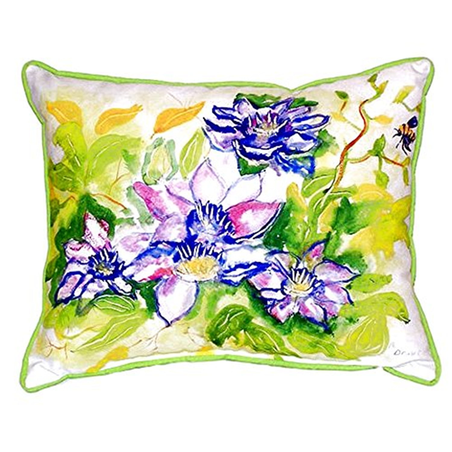 11 x 14 in. Clematis Small Indoor & Outdoor Pillow