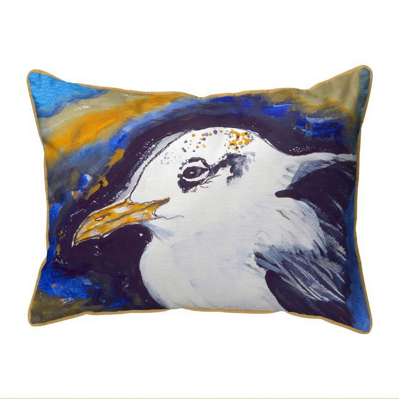 11 x 14 in. Gull Portrait Left Small Indoor & Outdoor Pillow