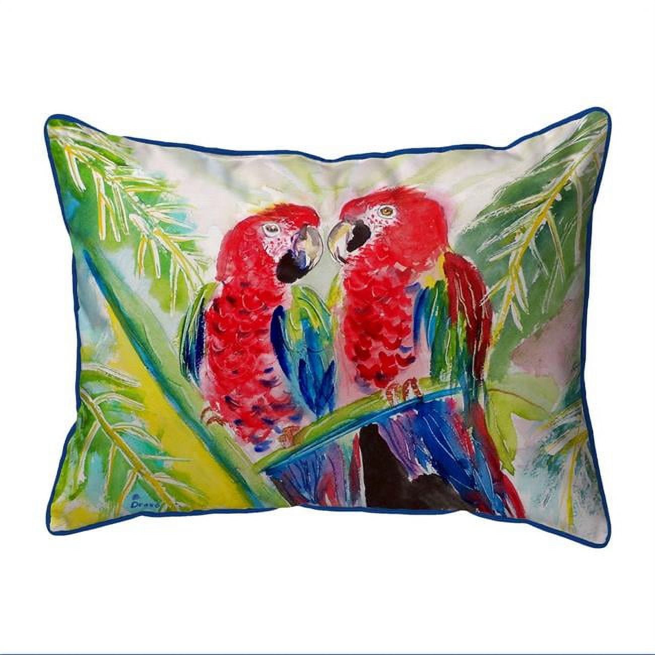 11 x 14 in. Two Parrots Small Indoor & Outdoor Pillow