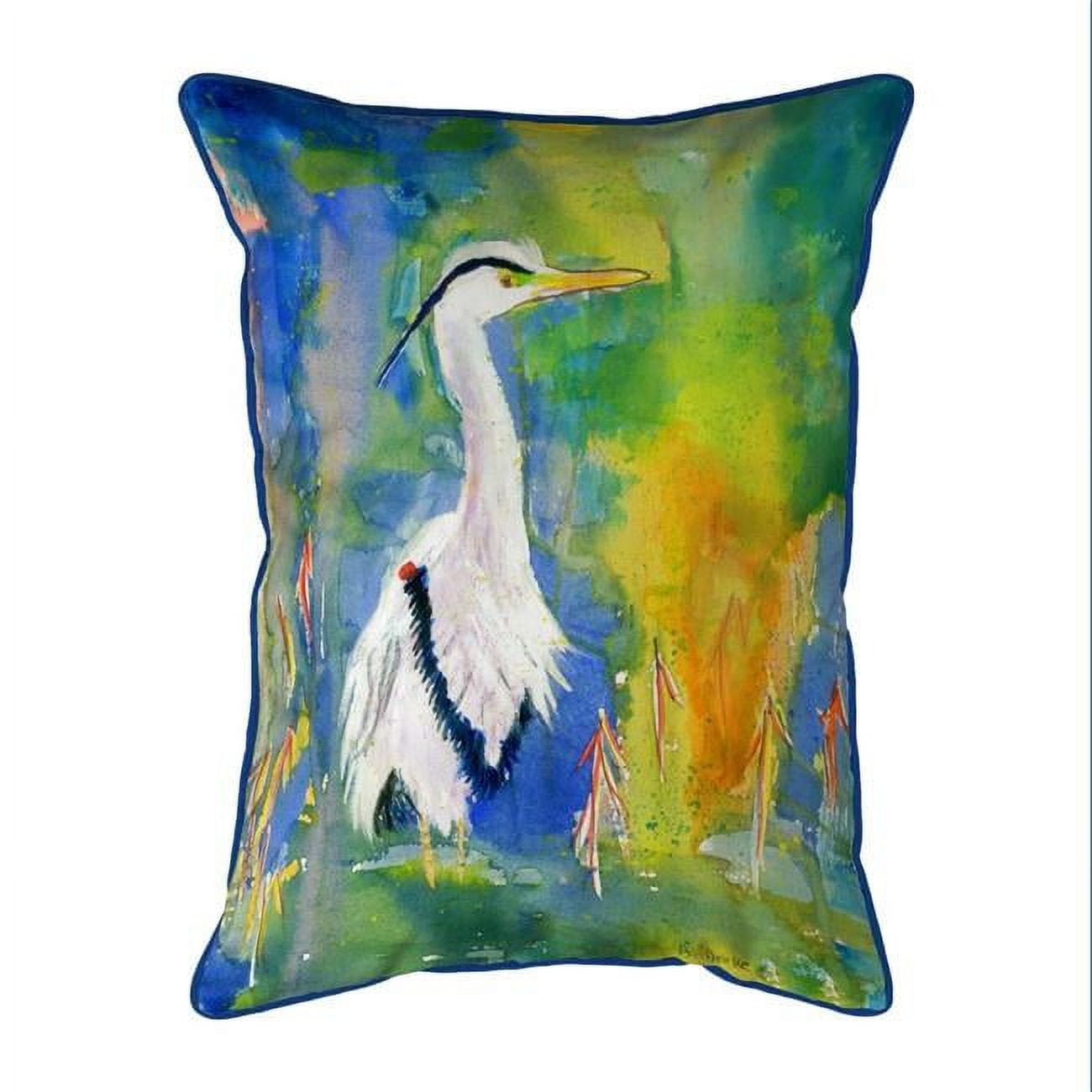11 x 14 in. D&Bs Blue Heron Small Indoor & Outdoor Pillow
