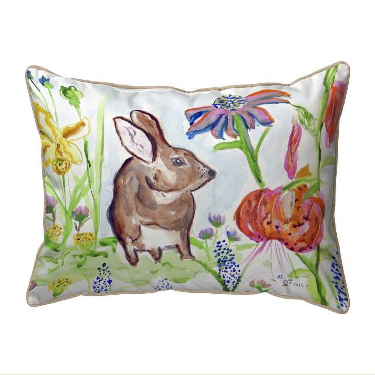 11 x 14 in. Brown Rabbit Right Small Indoor & Outdoor Pillow