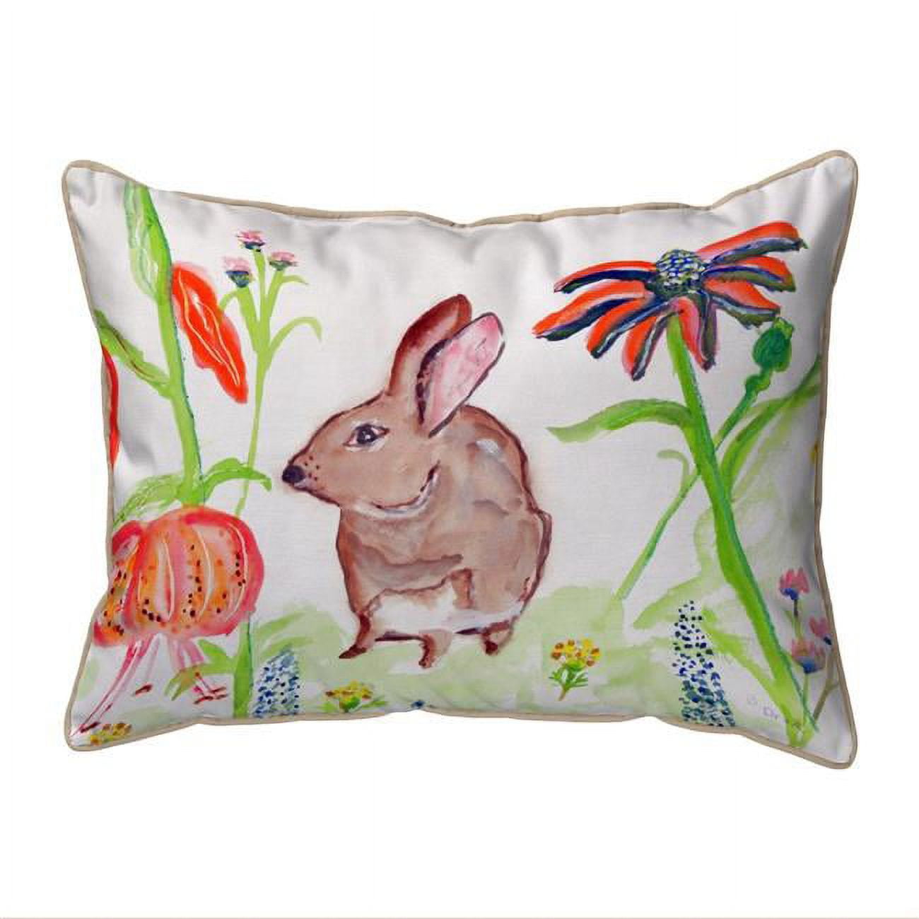 11 x 14 in. Brown Rabbit Left Small Indoor & Outdoor Pillow