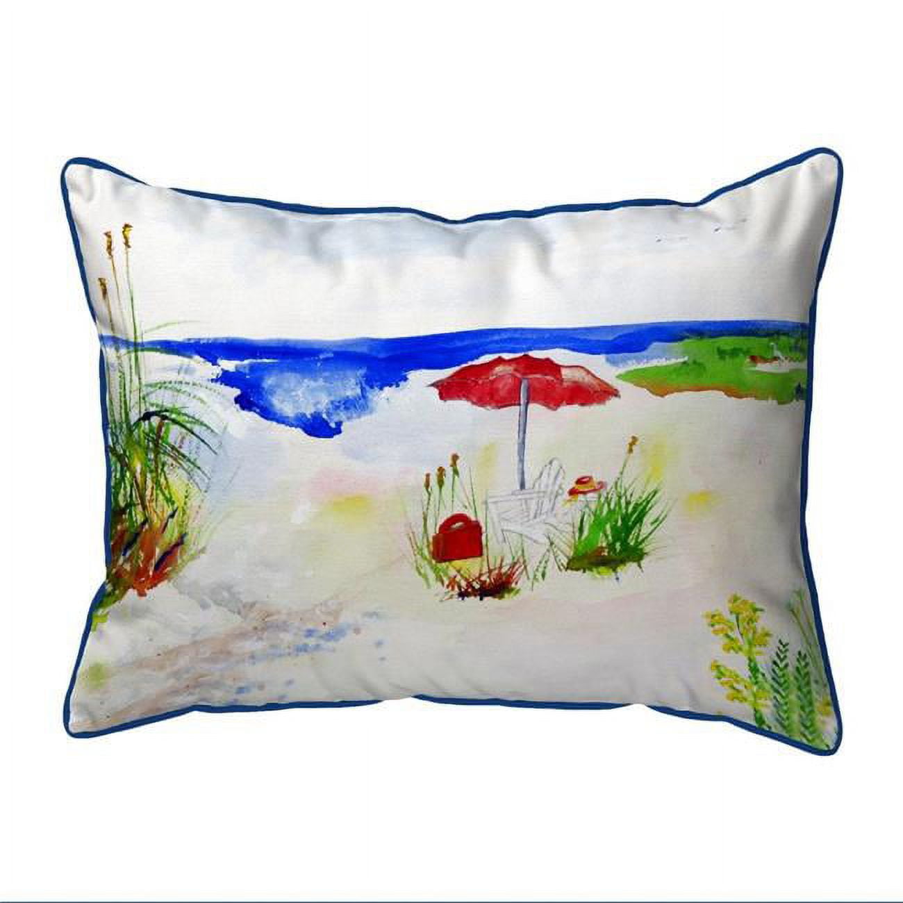 11 x 14 in. Red Beach Umbrella Small Indoor & Outdoor Pillow