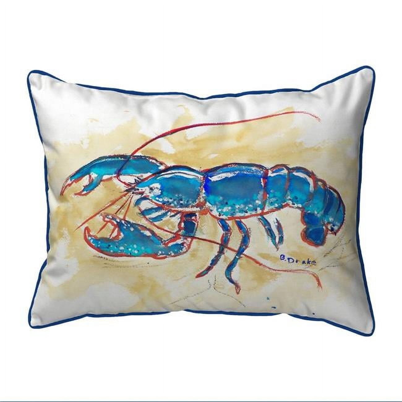 11 x 14 in. Blue Lobster Small Indoor & Outdoor Pillow
