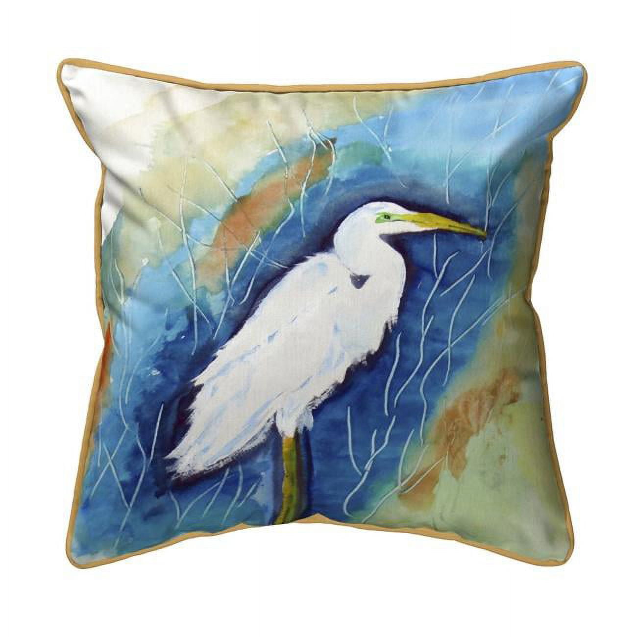 12 x 12 in. Great Egret Right Small Indoor & Outdoor Pillow