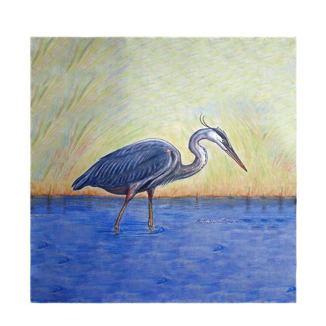 Picture of Betsy Drake TS027 52 in. Blue Heron Square Table Cloth
